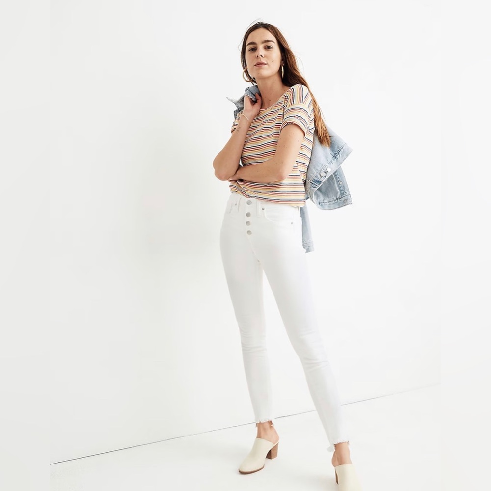 Madewell Skinny Crop Denim Jean in White